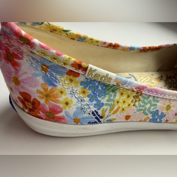 KEDS X Rifle Paper Co. Mini Margaux Slip-on Rainbow Floral Shoes Women Sz 9 - Picture 4 of 11